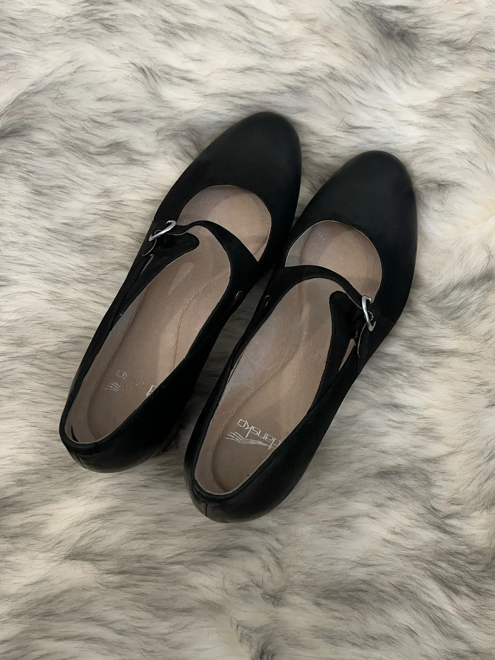 Dansko black leather Mary Jane wooden block heels coquette academia comfort - Picture 3 of 7